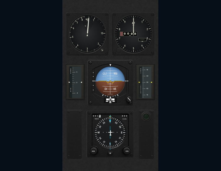 Die Center Console der F-16 – als vollständiges Panel oder mit unabhängig angeordneten Einzelinstrumenten.