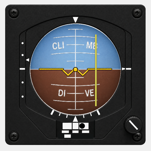ADI-Darstellung des DCS-Moduls mit beispielhafter ILS-Abweichung.