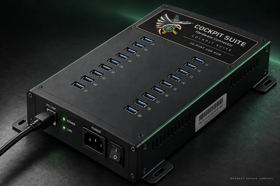 4SB Hardware Connector mit 20 USB-Anschlüssen